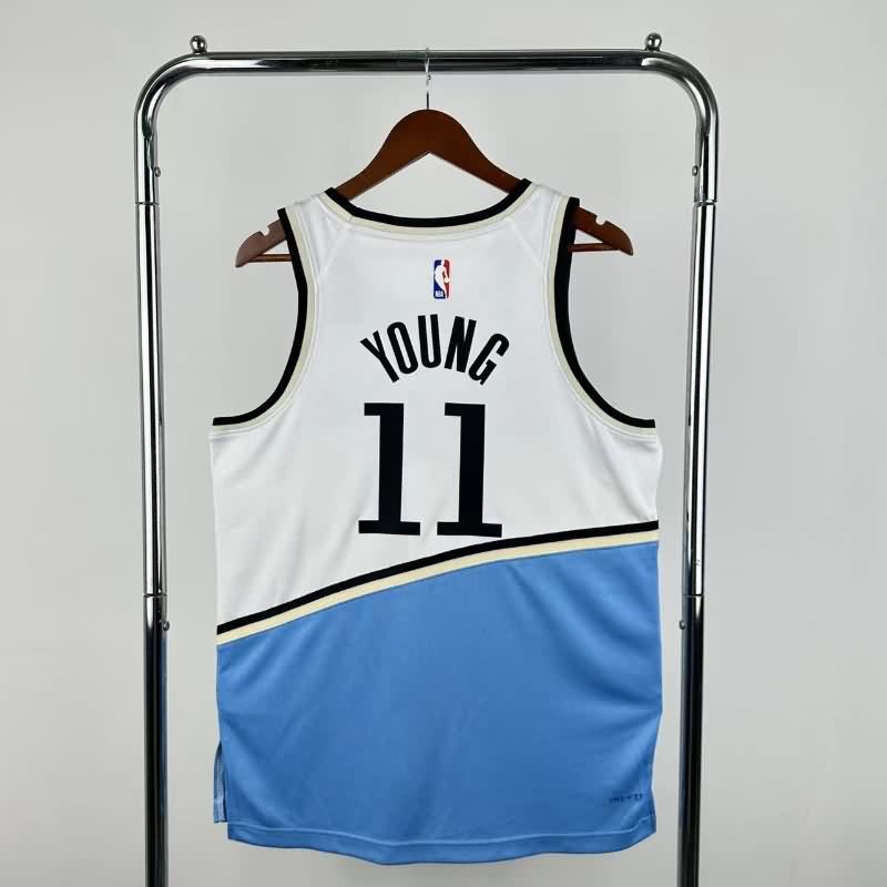 Atlanta Hawks 24/25 White City Basketball Jersey (Hot Press)