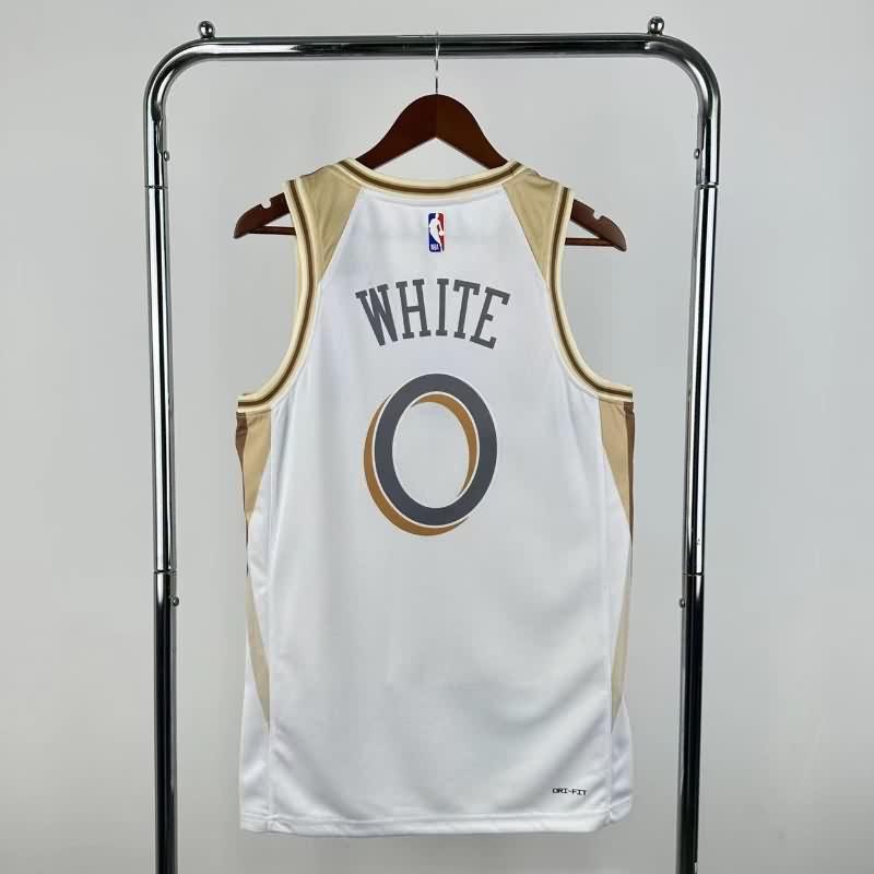 Chicago Bulls 24/25 White City Basketball Jersey (Hot Press)