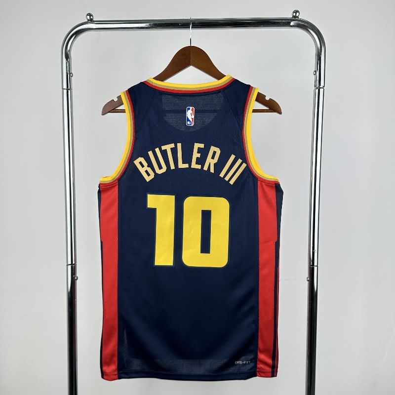 Golden State Warriors 24/25 Dark Blue City Basketball Jersey (Hot Press)