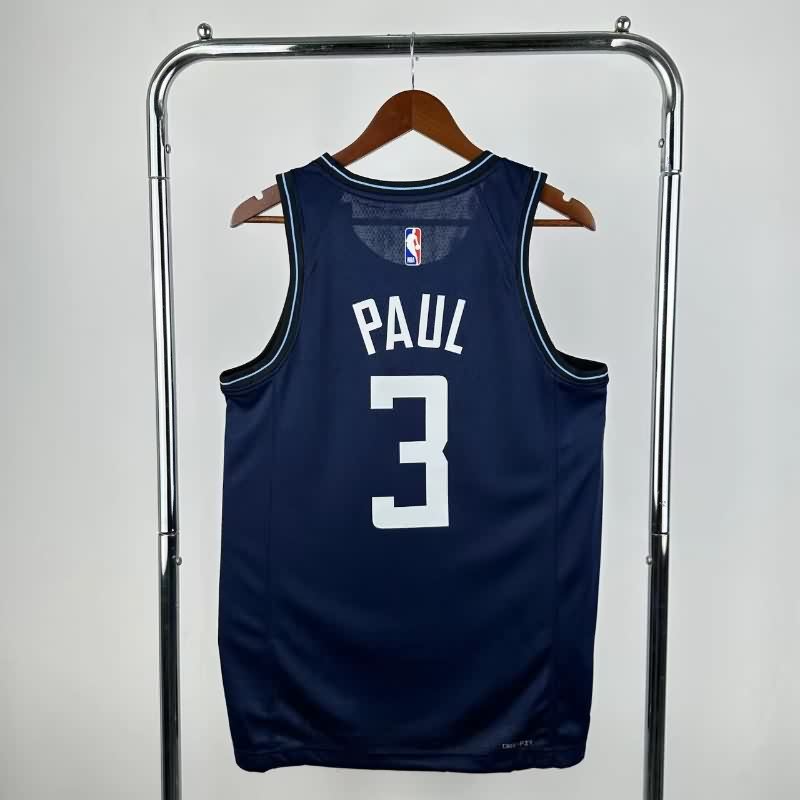 Los Angeles Clippers 23/24 Dark Blue City Basketball Jersey (Hot Press)
