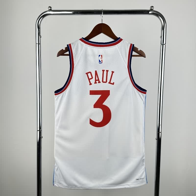 Los Angeles Clippers 24/25 White Basketball Jersey (Hot Press)