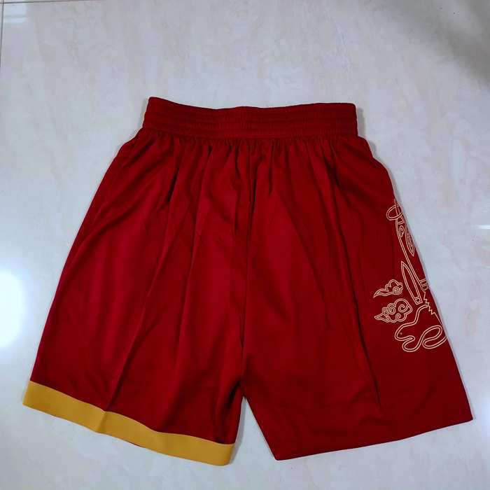 Houston Rockets Red City NBA Shorts 02