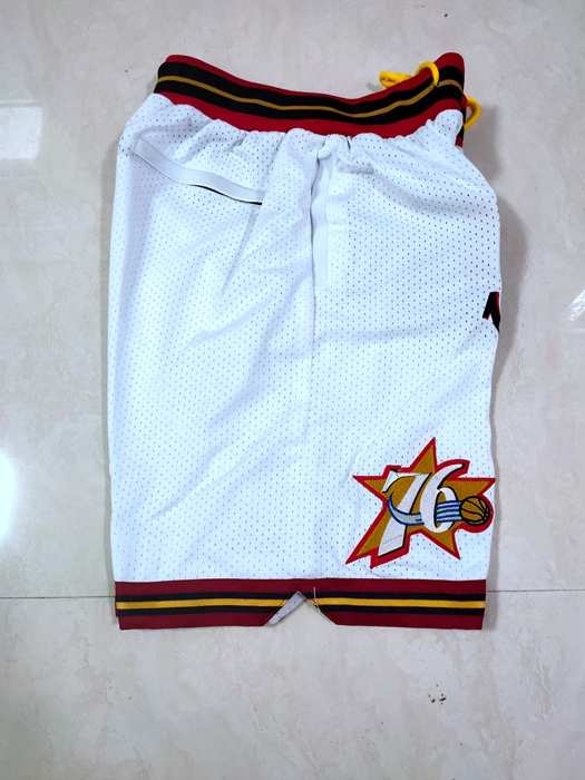 Philadelphia 76ers Just Don White NBA Shorts