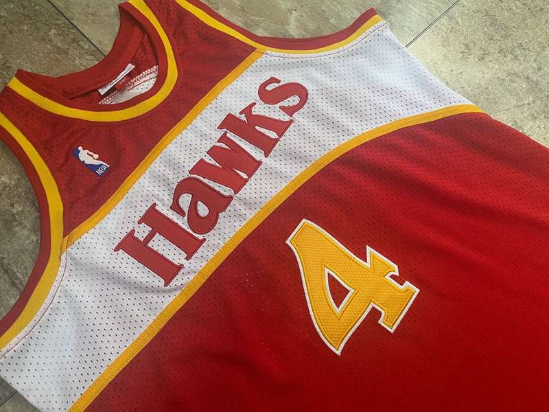 Atlanta Hawks 1986/87 Red #4 WEBB Classics Basketball Jersey (Closely Stitched)