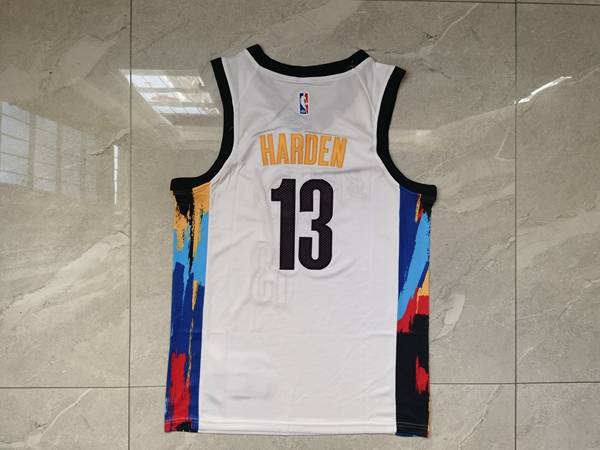 Brooklyn Nets 20/21 White #13 HARDEN City Basketball Jersey (Stitched)