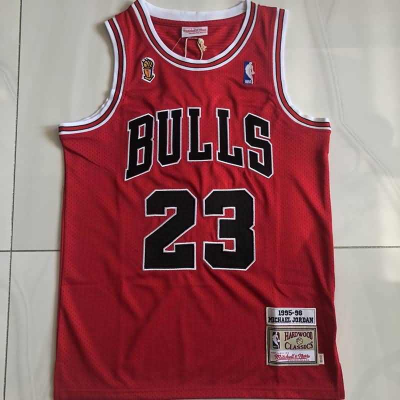 Chicago Bulls 1995/96 Red #23 JORDAN Champion Classics Basketball Jersey (Closely Stitched)