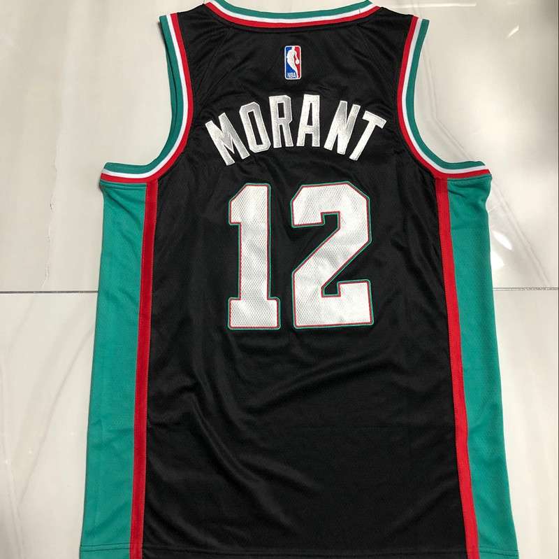 Memphis Grizzlies 20/21 Black #12 MORANT Basketball Jersey (Closely Stitched)