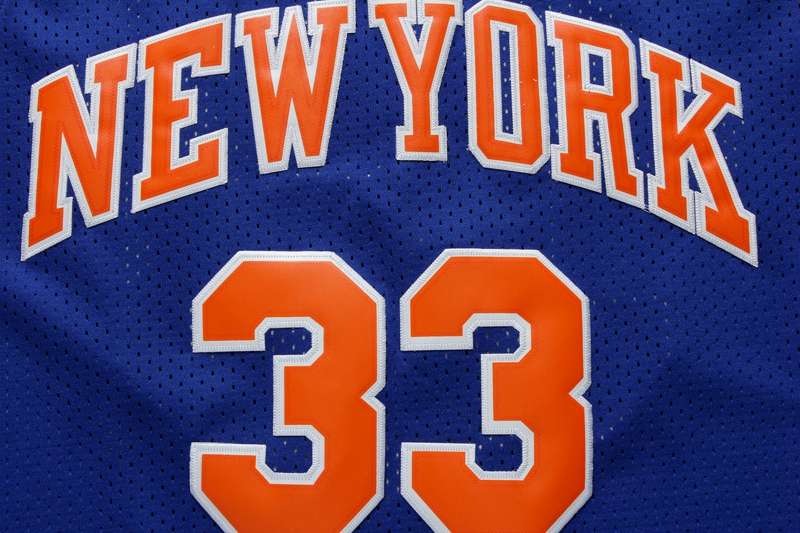 New York Knicks Blue #33 EWING Classics Basketball Jersey (Stitched)