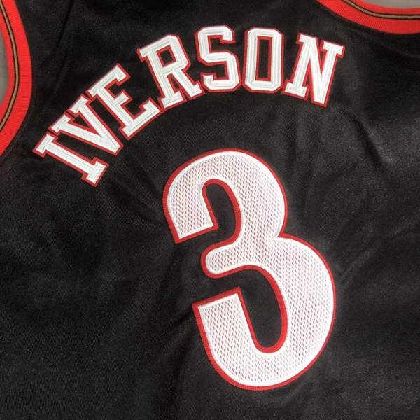 Philadelphia 76ers 1997/98 Black #3 IVERSON Classics Basketball Jersey (Closely Stitched)