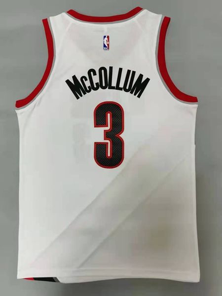 20/21 Portland Trail Blazers White #3 MCCOLLUM Basketball Jersey (Stitched)