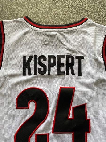 Gonzaga Bulldogs White #24 KISPERT NCAA Basketball Jersey 03