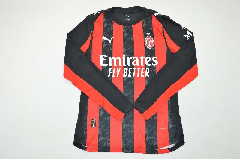 AAA Quality AC Milan 25/26 Home Long Sleeve Soccer Jersey (Player)