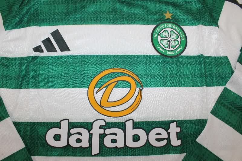 AAA Quality Celtic 25/26 Home Long Sleeve Soccer Jersey (Player)