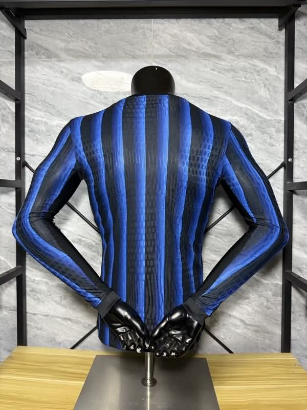 AAA Quality Inter Milan 25/26 Home Long Sleeve Soccer Jersey (Player)