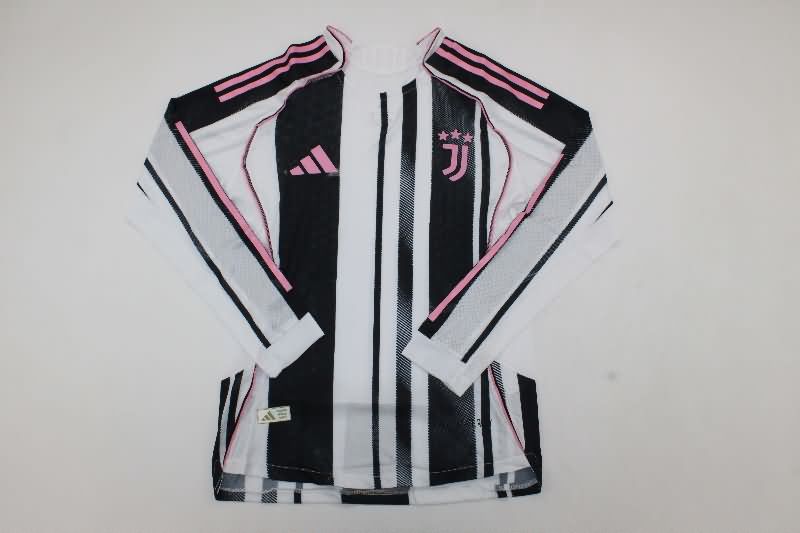 AAA Quality Juventus 25/26 Home Long Sleeve Soccer Jersey (Player)
