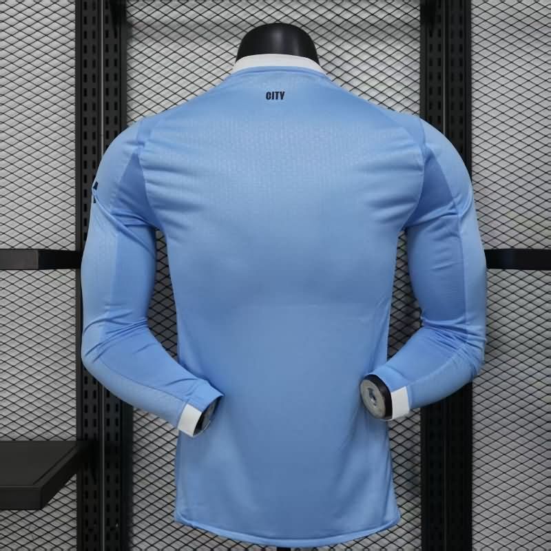 AAA Quality Manchester City 25/26 Home Long Sleeve Soccer Jersey (Player)