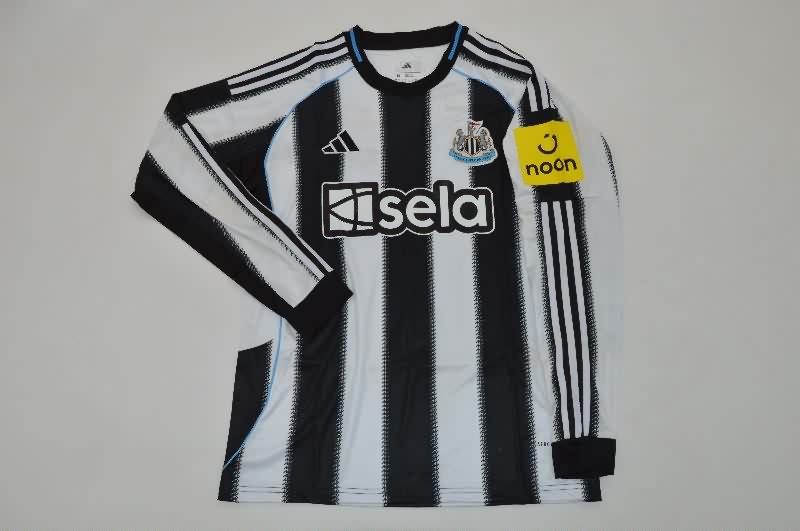 AAA Quality Newcastle United 25/26 Home Long Sleeve Soccer Jersey
