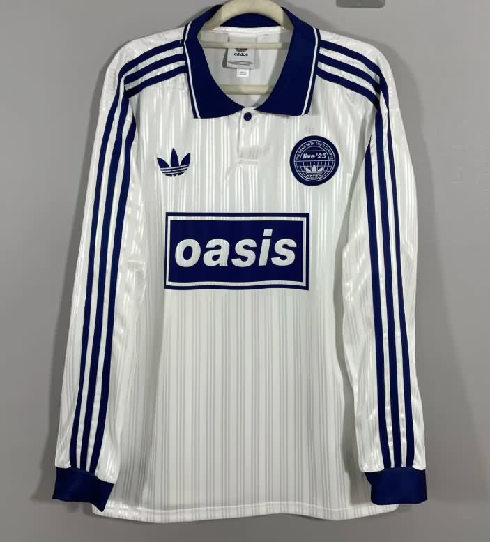 AAA Quality Oasis 2025 White Long Sleeve Soccer Jersey