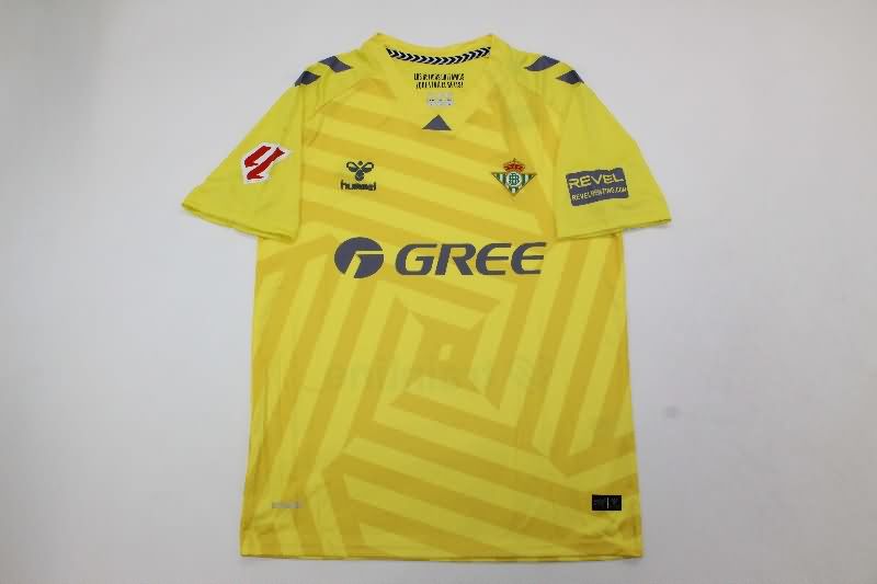 AAA Quality Real Betis 25/26 Goalkeeper Yellow Soccer Jersey