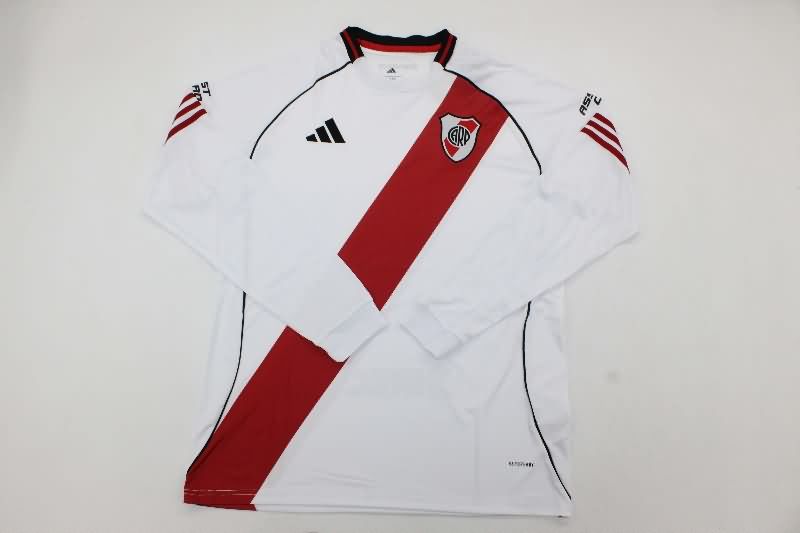 AAA Quality River Plate 2025 Home Long Sleeve Soccer Jersey