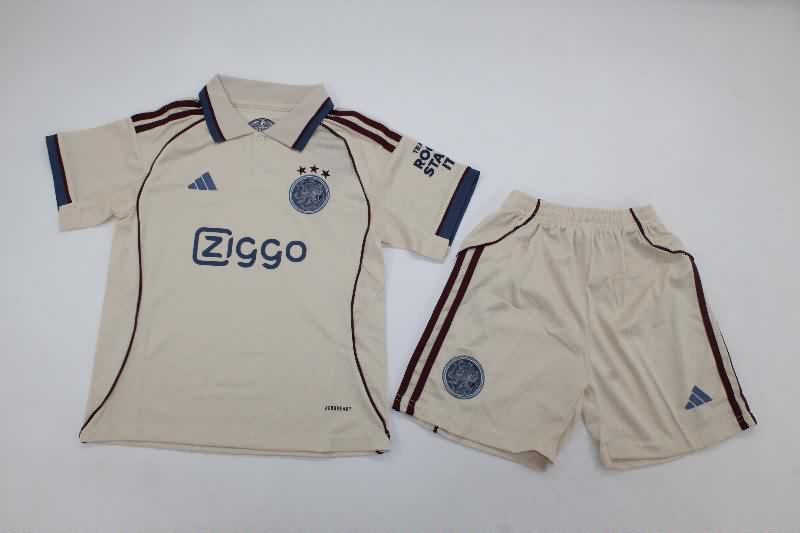 Kids Ajax 25/26 Third Soccer Jersey And Shorts