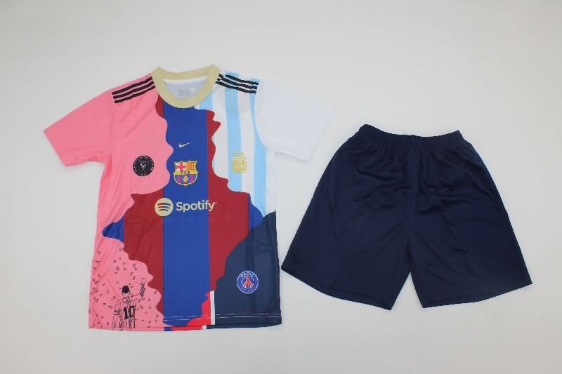 Kids Argentina 2025 Lionel Special Soccer Jersey And Shorts