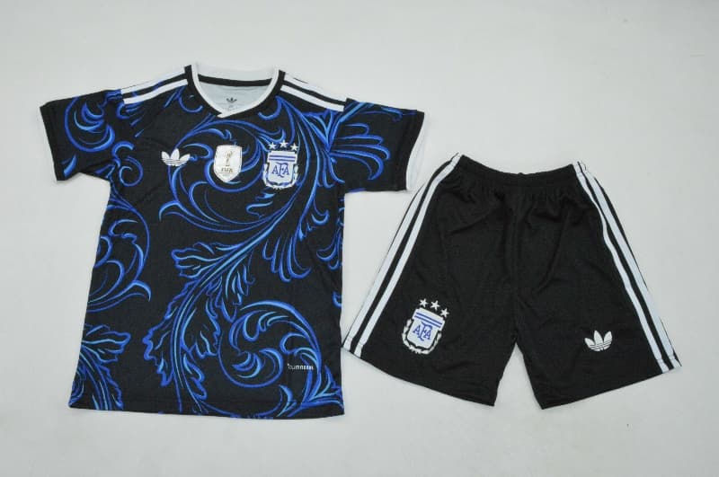 Kids Argentina 2026 World Cup Away Soccer Jersey And Shorts