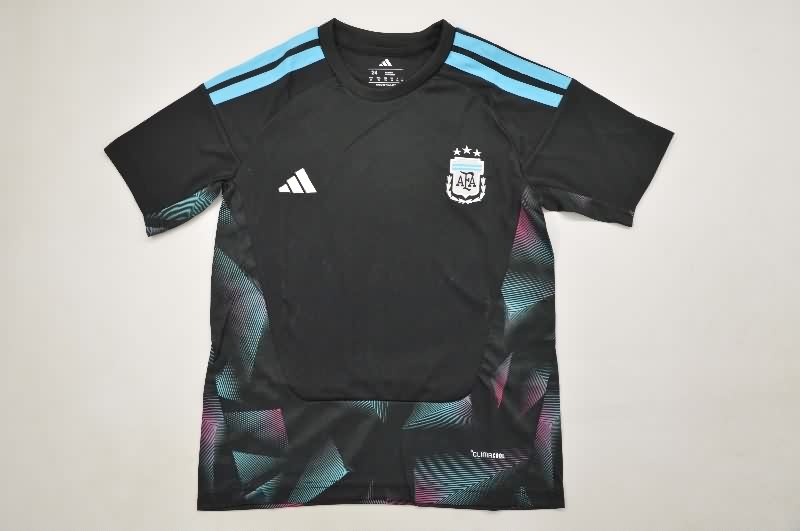 Kids Argentina 2026 World Cup Goalkeeper Black Soccer Jersey And Shorts