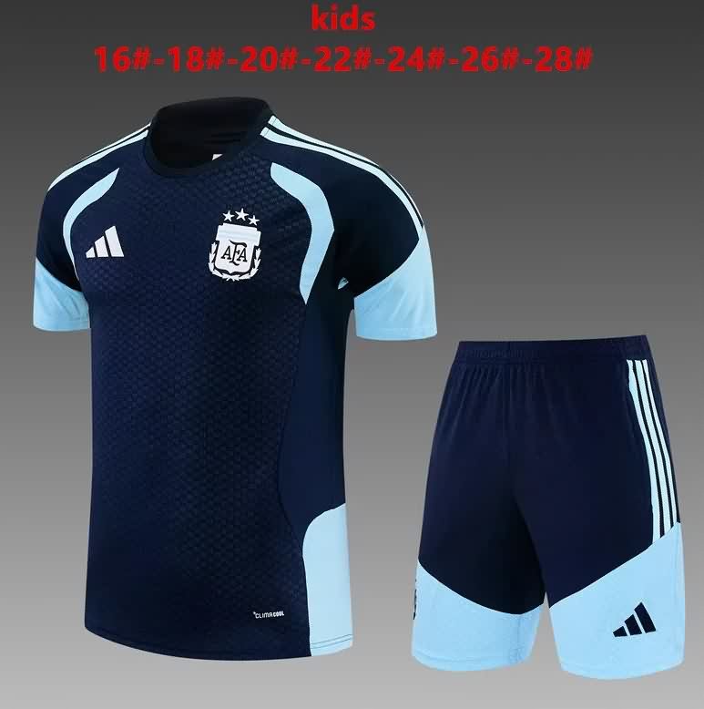Kids Argentina 2026 Training Soccer Jersey And Shorts