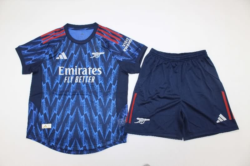 Kids Arsenal 25/26 Away Soccer Jersey And Shorts (Player)