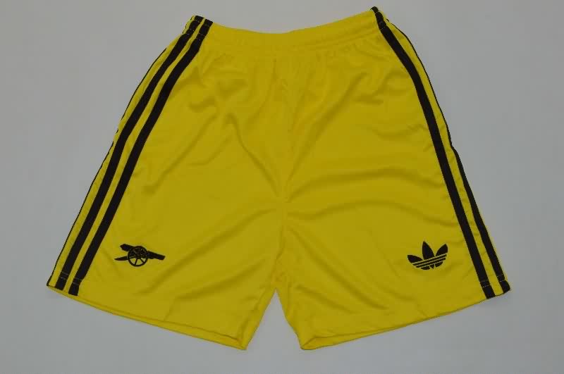 Kids Arsenal 25/26 Goalkeeper Yellow Soccer Jersey And Shorts 02