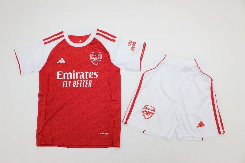 Kids Arsenal 25/26 Home Soccer Jersey And Shorts