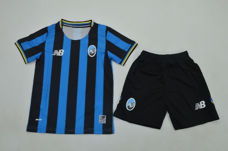 Kids Atalanta BC 25/26 Home Soccer Jersey And Shorts