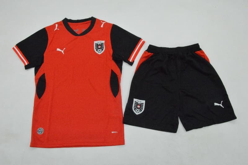 Kids Austria 2026 Home Soccer Jersey And Shorts