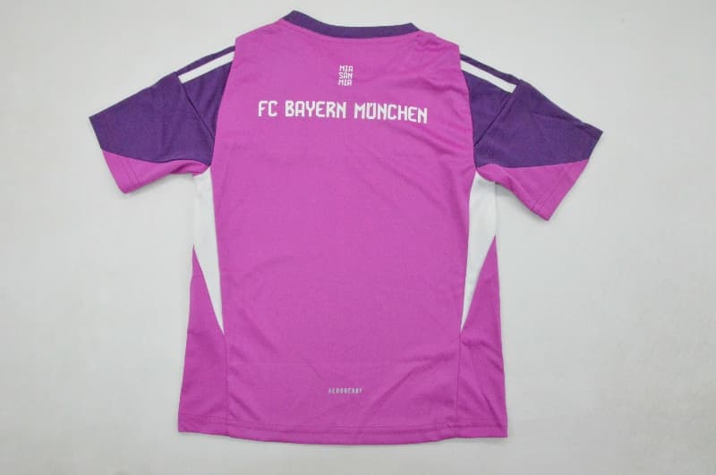 Kids Bayern Munich 25/26 Goalkeeper Purple Soccer Jersey And Shorts