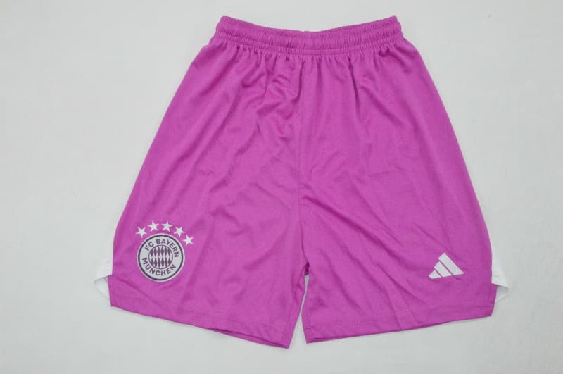Kids Bayern Munich 25/26 Goalkeeper Purple Soccer Jersey And Shorts