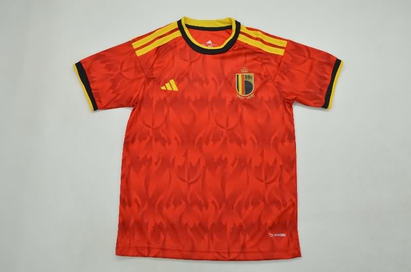 Kids Belgium 2026 World Cup Home Soccer Jersey And Shorts
