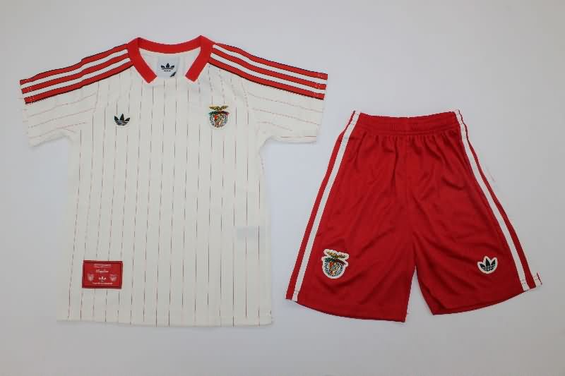 Kids Benfica 25/26 Yellow Soccer Jersey And Shorts