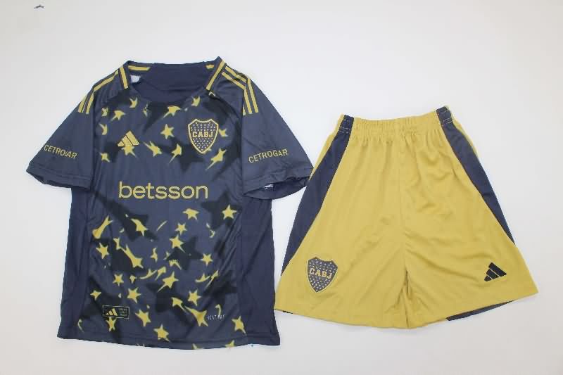 Kids Boca Juniors 25/26 Third Soccer Jersey And Shorts