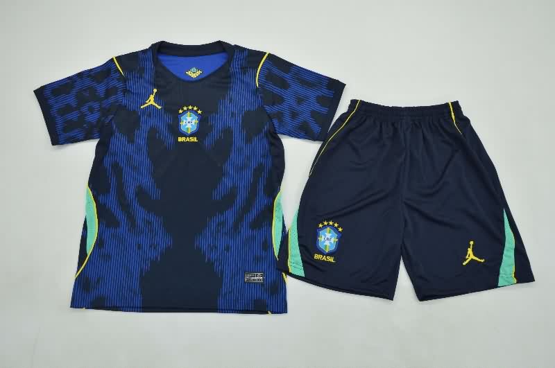Kids Brazil 2026 Away Soccer Jersey And Shorts