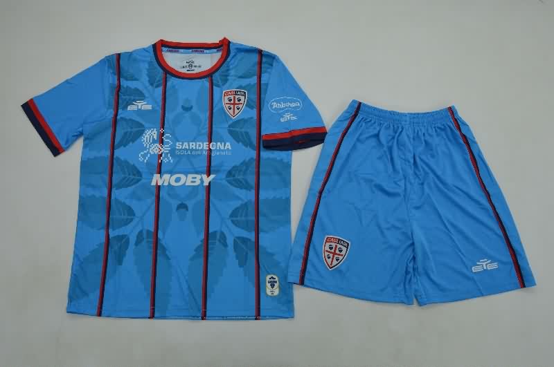 Kids Cagliari 25/26 Third Soccer Jersey And Shorts