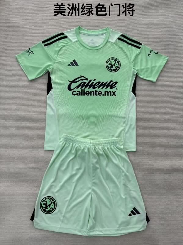 Kids Club America 25/26 Goalkeeper Green Soccer Jersey And Shorts