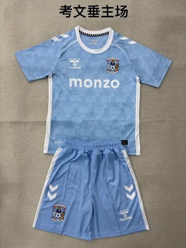 Kids Coventry City 25/26 Home Soccer Jersey And Shorts
