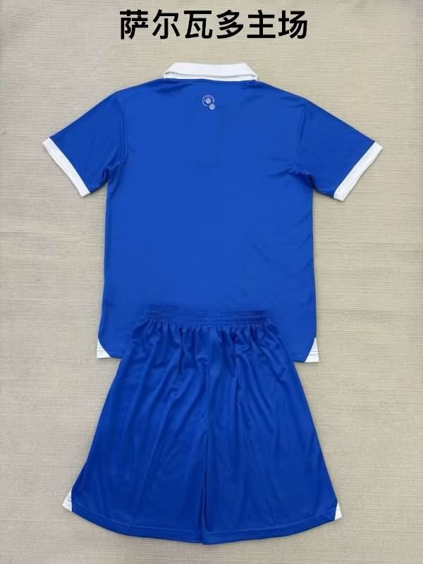 Kids El Salvador 2025 Home Soccer Jersey And Shorts