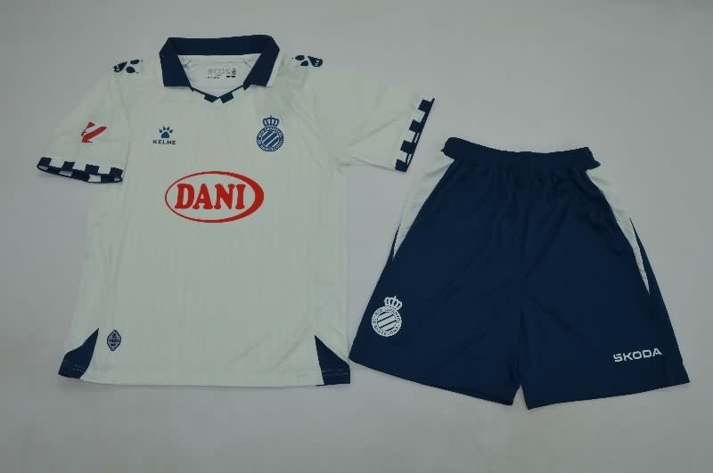 Kids Espanyol 25/26 Away Soccer Jersey And Shorts