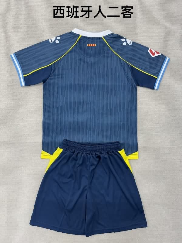 Kids Espanyol 25/26 Third Soccer Jersey And Shorts