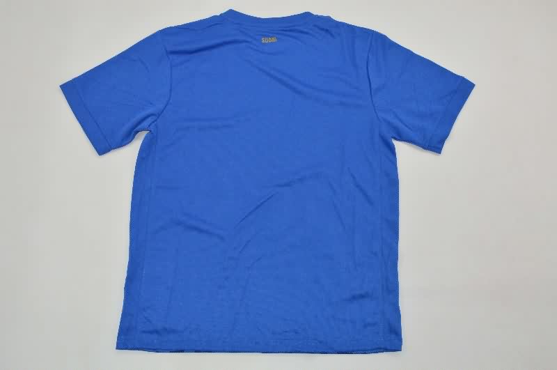 Kids Finland 2025 Home Soccer Jersey And Shorts