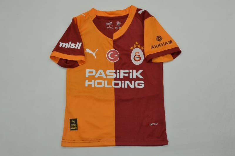 Kids Galatasaray 25/26 Home Soccer Jersey And Shorts