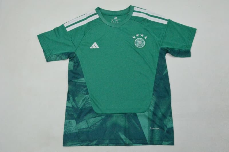 Kids Germany 2026 World Cup Goalkeeper Green Soccer Jersey And Shorts