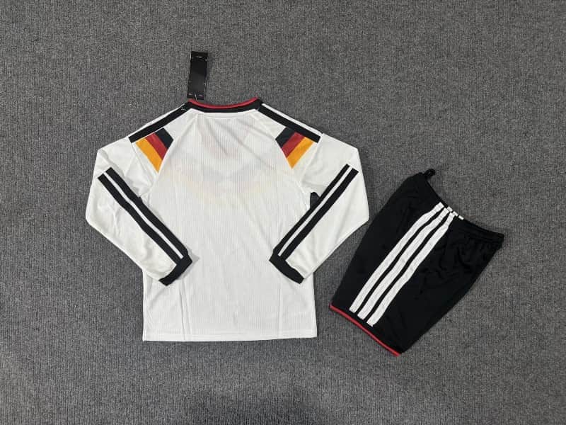 Kids Germany 2026 World Cup Home Long Sleeve Soccer Jersey And Shorts